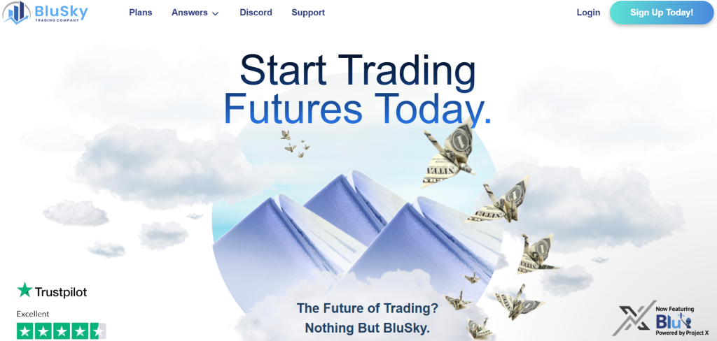 BluSky account dashboard shown in the retained profile image