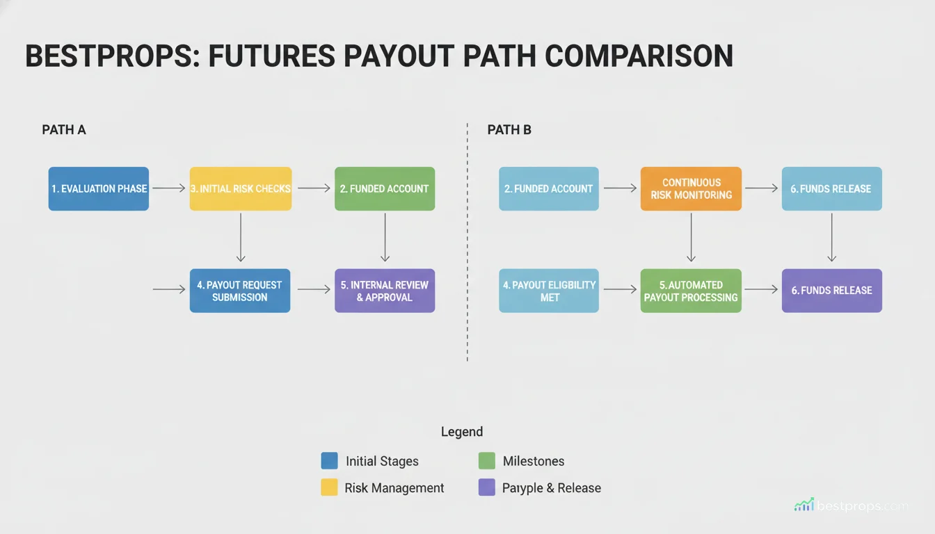 Futures prop payout path visual