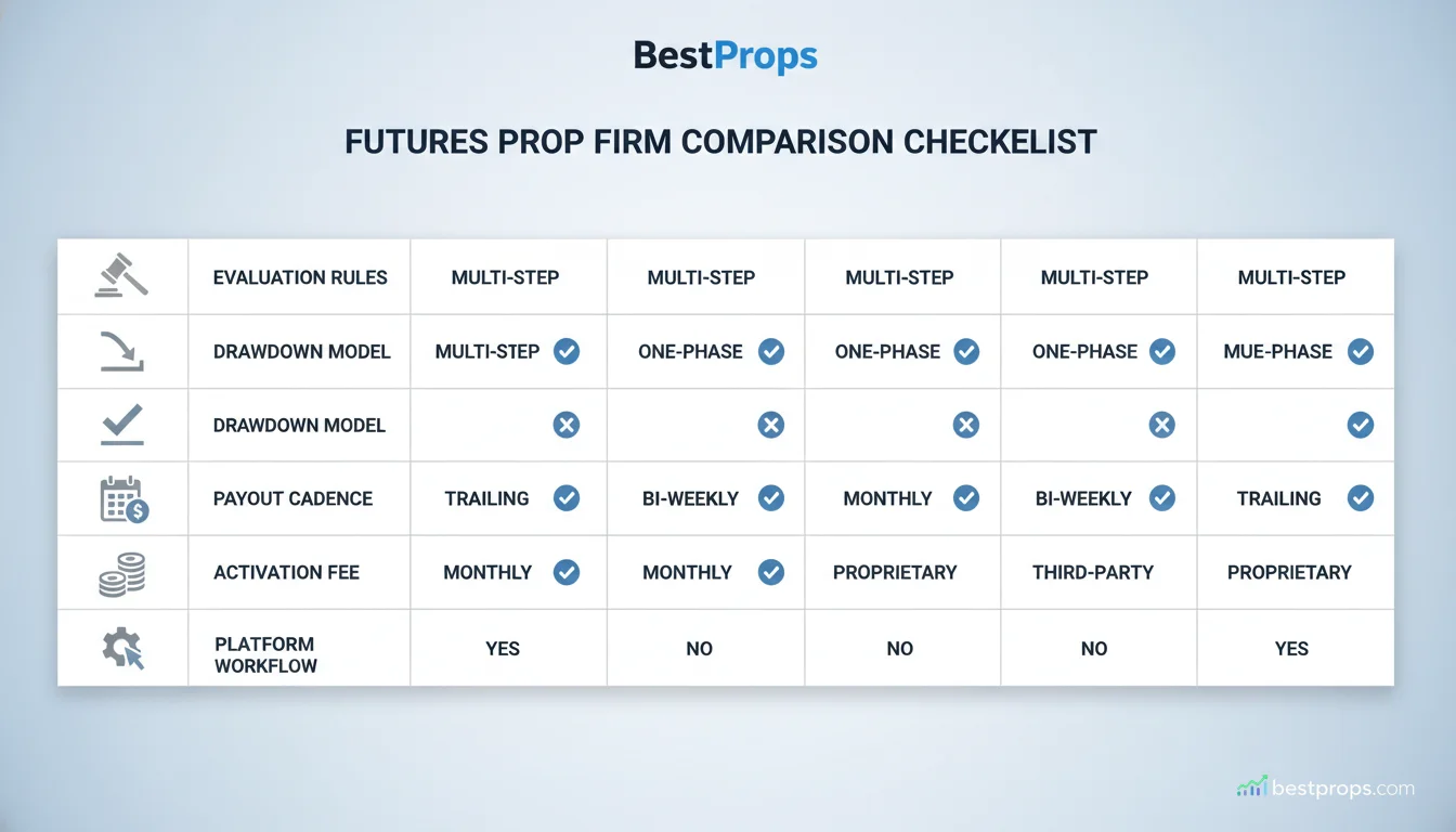 Prop firm rules checklist visual