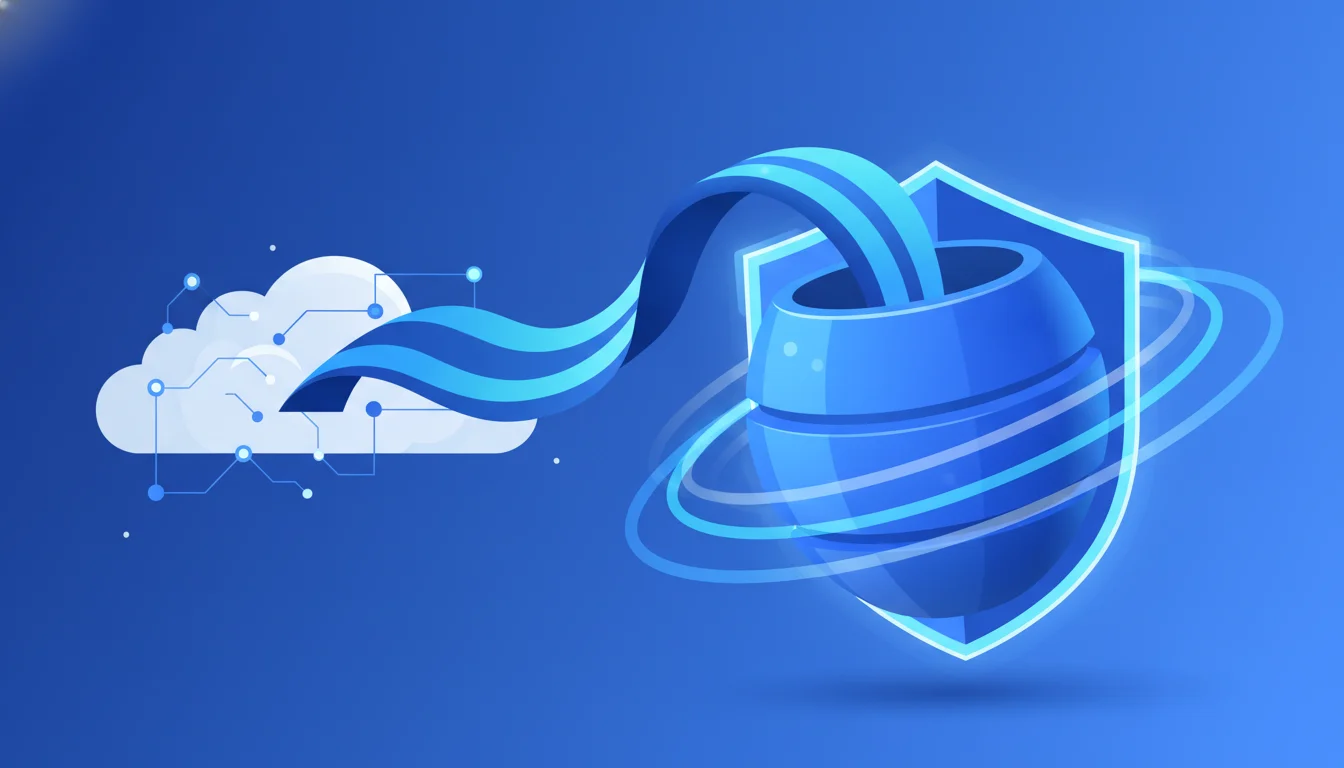 Secure liquidity stream moving from a trading account concept into a protected container.