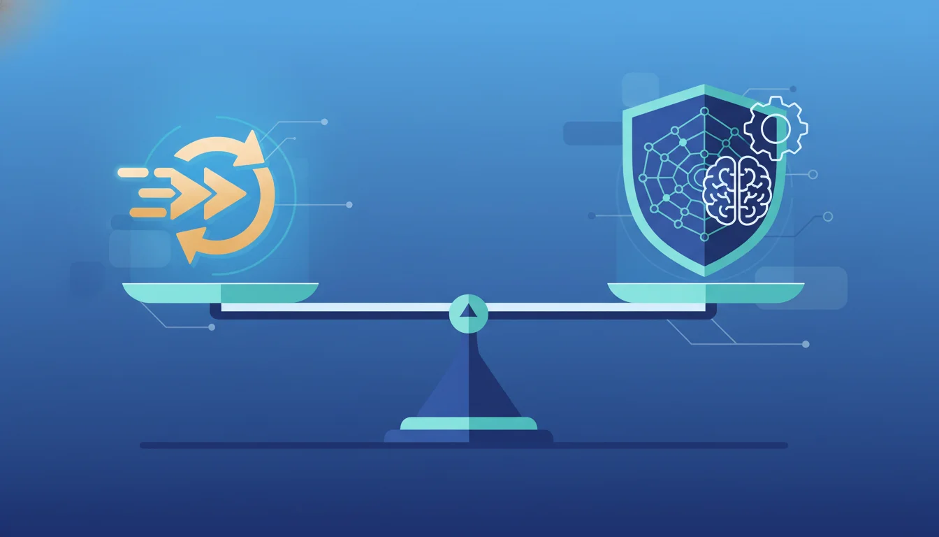 Balance scale weighing fast payout access against account buffer and risk discipline.