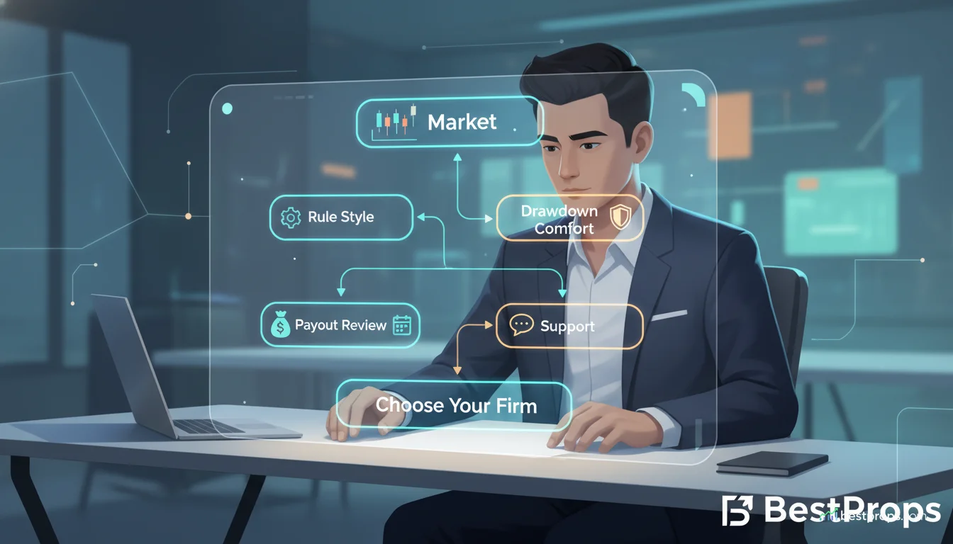 Decision flow for choosing a prop trading firm