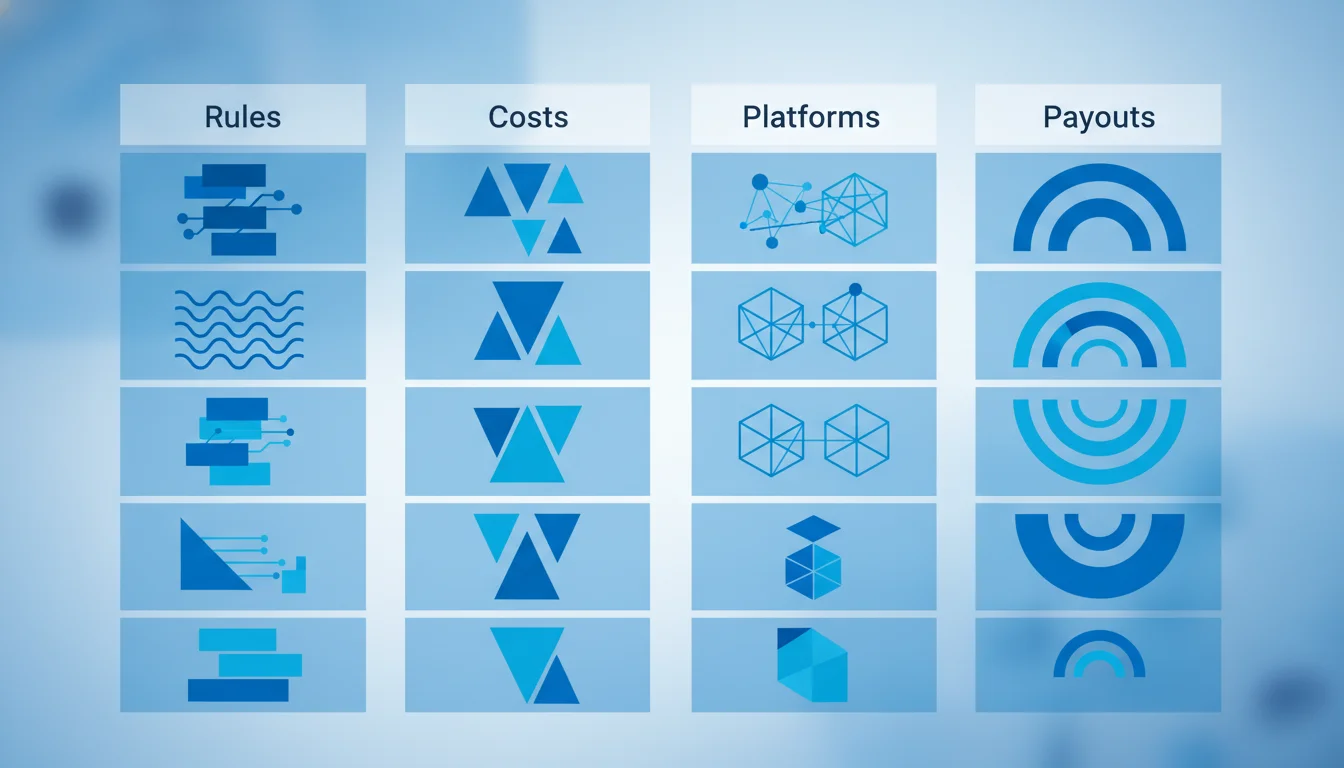 Neutral comparison matrix visual for Funding Pips and other prop firms.