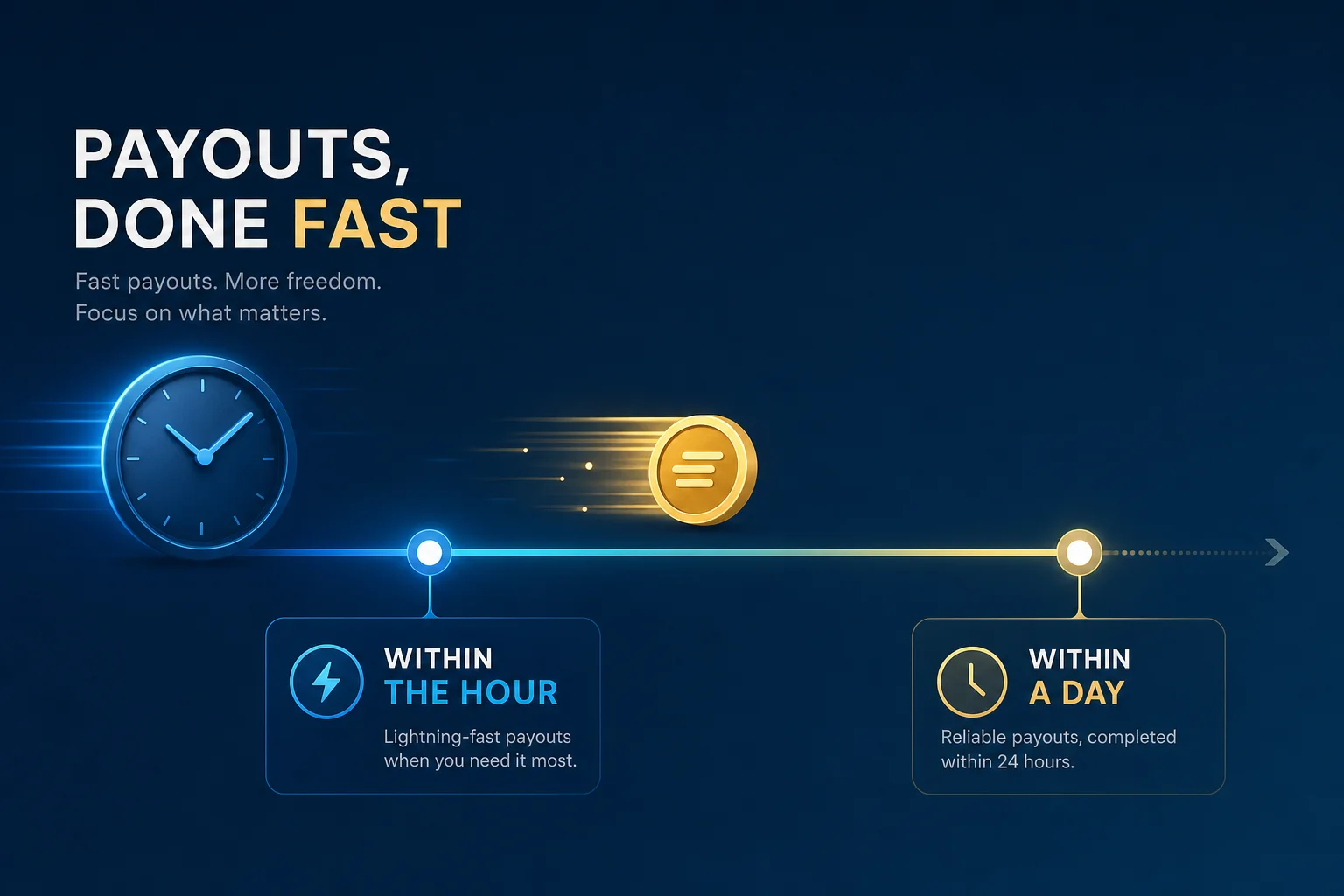 Payout speed concept comparing Hola Prime one-hour payouts with FundedNext 24-hour payout processing