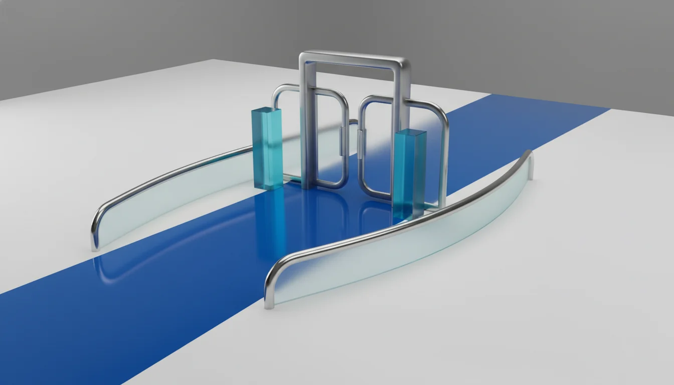 Abstract guarded path representing instant funding access and risk controls.